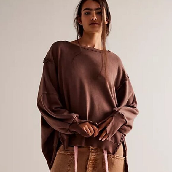 We The Free Tops - We The Free Camden Sweatshirt / Chocolate Love